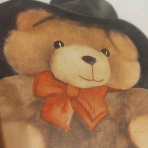 Bear Under My Hat Teddy Bear, Country, Western Local Artist Julie Longacre 1992